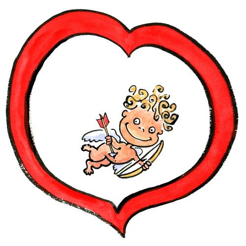 Cartoon: Happy Valentine (medium) by Frits Ahlefeldt tagged heart,amor,amour,eros,valentine,love,passion