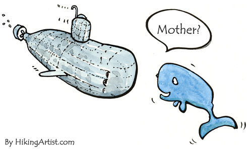 Cartoon: lost little whale... (medium) by Frits Ahlefeldt tagged mother,family,relationship,whale,animal,sea,submarine,ecology,pollution,extinction