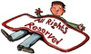 Cartoon: debate about copyright (small) by Frits Ahlefeldt tagged copyright,rights,wikipedia,sopa,creativecommons,commons,infringement,drawing