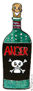 Cartoon: I am not angry... I am not... (small) by Frits Ahlefeldt tagged feeling,anger,bottle,head,cartoon,drawing,green,metaphor