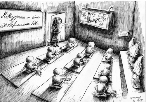 Cartoon: Die Kinderkonsumenten (medium) by Parallelallee tagged kinder,kindergarten,fernseher,konsumenten,werbung,frühkindliche,manipulation