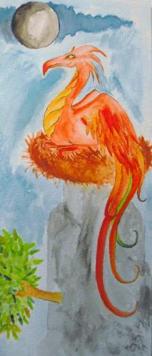 Cartoon: Dragon II (medium) by Metalbride tagged drachen,dragon,aquarell