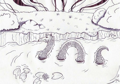 Cartoon: Nessi (medium) by Metalbride tagged kugelschreiber,kulli,kuli,drache,drachen,dragon