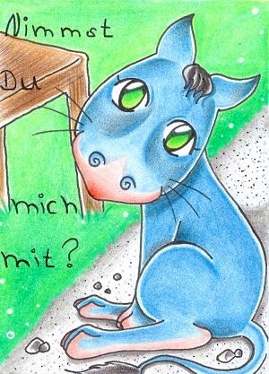 Cartoon: nimmst du mich mit? (medium) by Metalbride tagged traidingcards,traiding,card,crads,karten,karte,sammelkarte