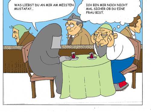 Cartoon: burka (medium) by kader altunova tagged burka