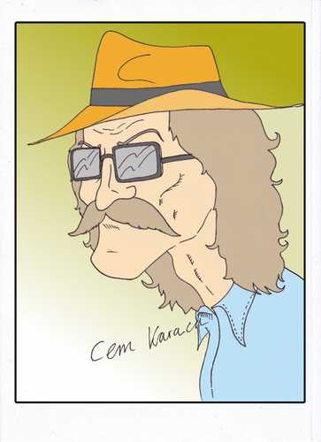 Cartoon: cem karaca (medium) by kader altunova tagged karaca,cem,rock