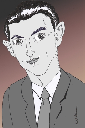 Cartoon: kafka (medium) by kader altunova tagged kafka,schriftsteller,prag