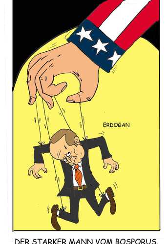 Cartoon: usa türkei (medium) by kader altunova tagged usa,türkei,erdogan