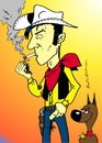 Cartoon: lucky luke (small) by kader altunova tagged lucky,luke,red,kit