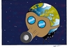 Cartoon: save the world (small) by kader altunova tagged gasmaske,welt,universum,meer,walt