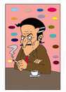 Cartoon: Tasse Kaffee (small) by kader altunova tagged tasse,kaffee,mann