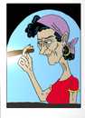 Cartoon: Zigarre (small) by kader altunova tagged zigarre,frau