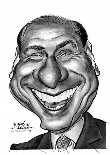 Cartoon: silvio berlusconi (medium) by Bernd Weidenauer tagged silvio,berlusconi