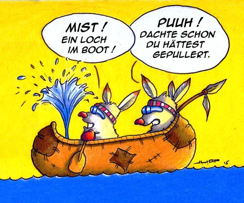 Cartoon: Kanufahrt (medium) by Jupp tagged kanu,indianer,jupp,cartoon