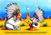 Cartoon: Maulwurf Häuptling (small) by Jupp tagged maulwurf,mole,indianer,häuptling,chief,indian,friedenspfeife,frieden,peace,bilder,bild,cartoon,illustration,gras,pfeife,rauchen,qualm,rauch,smoking,smoke,paffen,apache,siuox,amerika,kumpel,konflikt,conflict,schmuck,hemp,joint,stick,bong,hanf