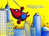 Cartoon: Maulwurf_Spiderman (small) by Jupp tagged maulwurf mole spiderman faultier radioaktiv kampf fight comic marvel sloth jupp bomm design kolmer kostüm netz wandkletterer peter stadt ny häuser new york superhero spinnenmann bilder bild cartoon illustration