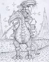 Cartoon: Reiter (small) by Jupp tagged reiter alien planet sf fantasy jäger jupp illustration buch bomm boom design tier märchen fairytale reiten scetch scribble sand wüste fiction drache dragon soldat echse strich ausmalbild reise ritt lanze mond nacht et späher illustrator