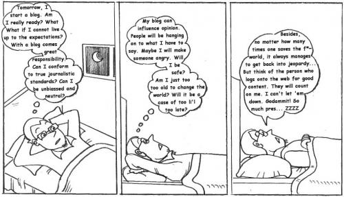 Cartoon: Secret Life of Bloggers - 10 (medium) by sriks6711 tagged slob,comic,strip,blogging,life