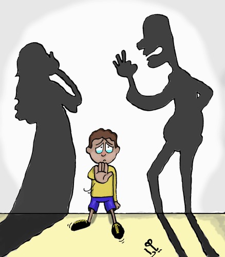 Cartoon: Domestic violence (medium) by yara tagged domestic,violence