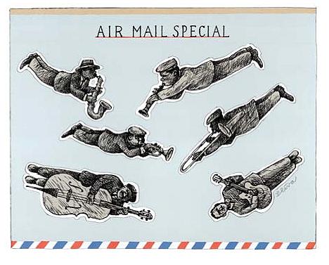 Cartoon: Air Mail Special (medium) by Jiri Sliva tagged blues,music