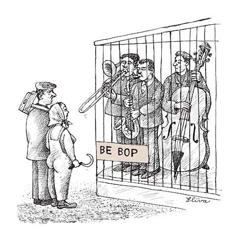 Cartoon: Be Bop (medium) by Jiri Sliva tagged blues,music,be,bop