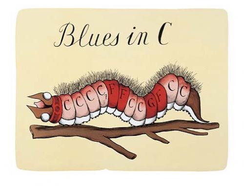 Cartoon: Blues in C (medium) by Jiri Sliva tagged blues,music