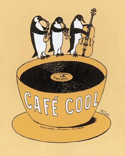 Cartoon: Cafe Cool (medium) by Jiri Sliva tagged blues,music,coffee,cafe