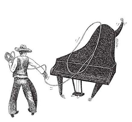 Cartoon: Rodeo Blues (medium) by Jiri Sliva tagged music,blues