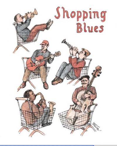 Cartoon: Shopping Blues (medium) by Jiri Sliva tagged blues,music