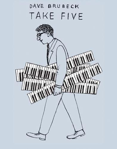 Cartoon: Take Five (medium) by Jiri Sliva tagged brubeck,music,jazz,take,five