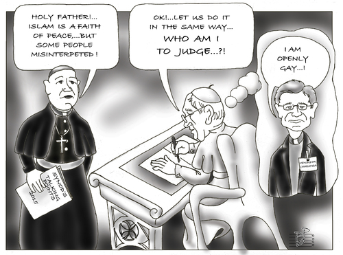 Cartoon: Vatican Synod 2015 (medium) by Paul Shkodrani tagged pope