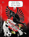 Cartoon: Eagles Nest (small) by Paul Shkodrani tagged albania,serbia