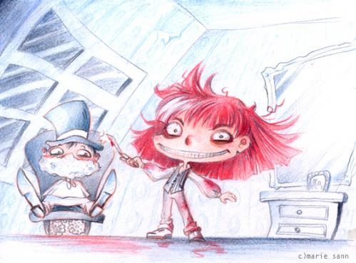 Cartoon: Sweeney Todd (medium) by Marie Sann tagged sweeneytodd,movie,cute