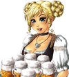 Cartoon: Dirndl (small) by Marie Sann tagged manga,woman,girl,oktoberfest,bayern,bavaria,dirndl,beer,bier