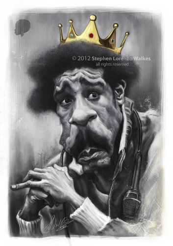 Cartoon: Richard Pryor (medium) by slwalkes tagged comedian,actor,stephenlorenzowalkes,caricature,digitalpainting