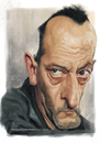 Cartoon: Jean Reno (small) by slwalkes tagged jean reno leon digital painting wacom stephen lorenzo walkes actor