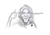 Cartoon: Kurt Cobain sketch (small) by slwalkes tagged stephenlorenzowalkes,kurtcobain,nirvana,singer,sketch