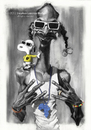 Cartoon: Snoopy And Snoop (small) by slwalkes tagged snoopy snoopdogg hiphop comic cartoon digitalpainting