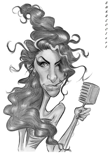 Cartoon: Amy Winehouse (medium) by shar2001 tagged caricature,amy,winehouse