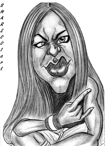Cartoon: Avril Lavigne (medium) by shar2001 tagged lavigne,avril,caricature