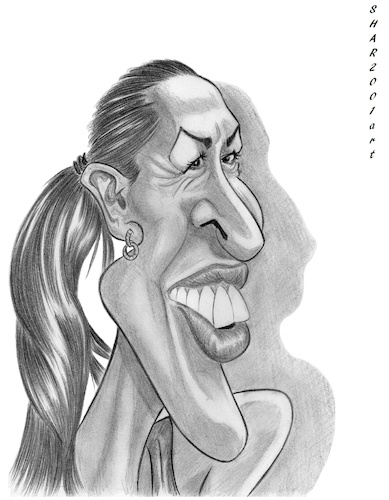 Cartoon: Jelena Jankovic (medium) by shar2001 tagged caricature,jankovic,tennis,serbia