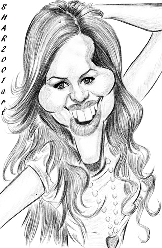 Cartoon: Miley Cirus (medium) by shar2001 tagged usa,singer,cirus,miley,caricature