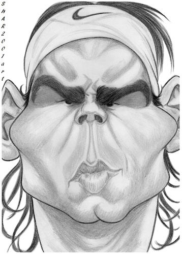 Cartoon: Rafael Nadal (medium) by shar2001 tagged caricature,rafael,nadal