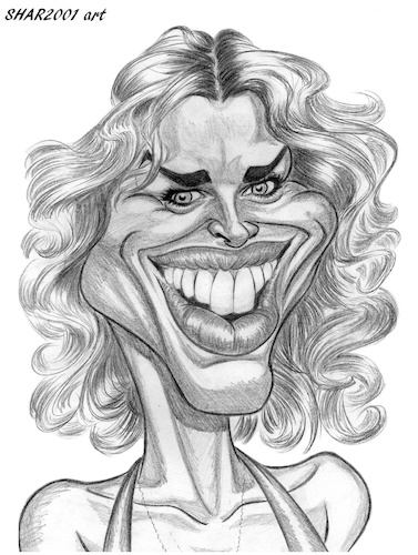 Cartoon: Rebecca Romijn (medium) by shar2001 tagged caricature,rebecca,romijn