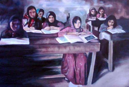 Cartoon: Village School (medium) by nikooray tagged students,village,school