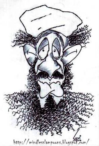 Cartoon: OSAMA BIN LADEN (medium) by mindpad tagged satire,cartoon,caricature,laden,bin,osama