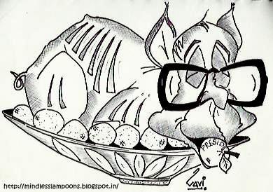 Cartoon: PRANAB on a platter (medium) by mindpad tagged pranab,mukherjee,president,of,india