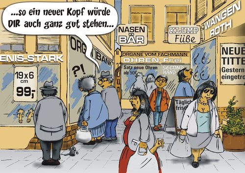 Cartoon: DER ORGANHANDEL BLÜHT (medium) by BARHOCKER tagged organhandel,organbank