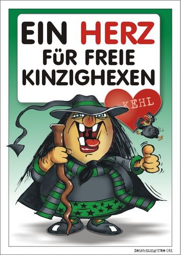 Cartoon: KINZIGHEXE KEHL (medium) by BARHOCKER tagged fasching,fastnacht,carneval,kinzighexe,kehl,uwe,ott,ottdesign,barhocker