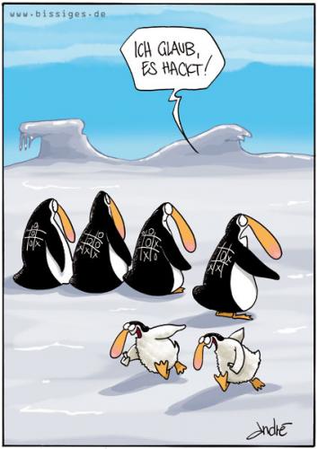 Cartoon: Käsekästchen (medium) by andre sedlaczek tagged pinguine,kalt,kinder,streich